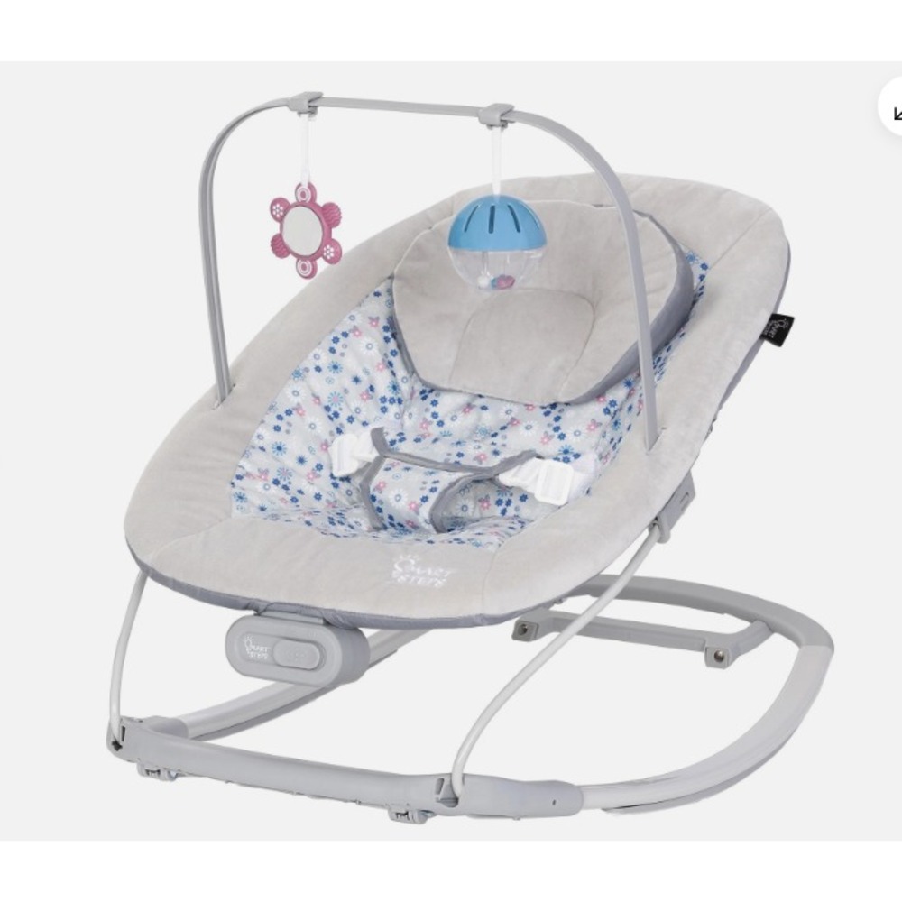 Brand New Smart Steps® My First Rocker 2 Bouncer, Daisy Pink
